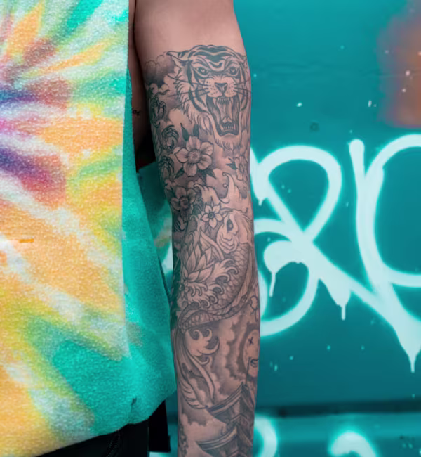 Clipper Ship tattoo by Mack 'Ironhand' Davis